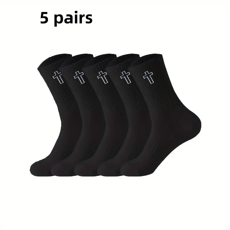 Christian Relaxed Black Cross Socks