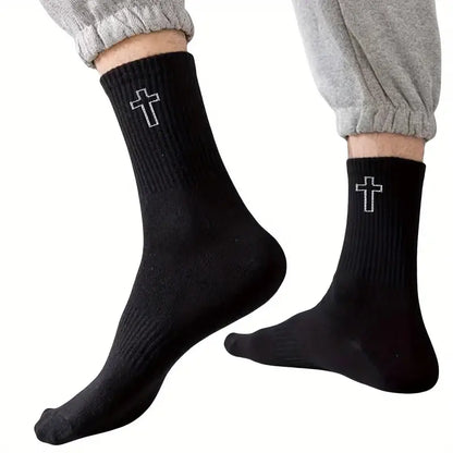 Christian Relaxed Black Cross Socks