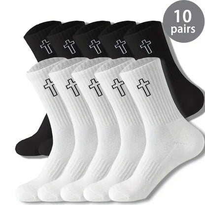 Christian Relaxed White Cross Socks