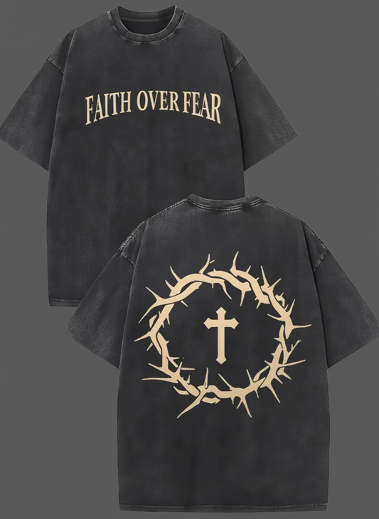 Faith Over Fear Cotton T-Shirt