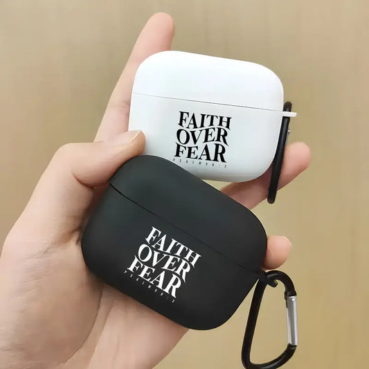 Black And White Airpod Pros 2 Case Faith Over Fear