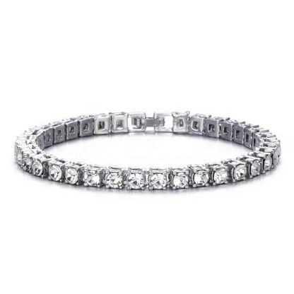 8 Inch 5mm Tennis Chain Bracelet With White Gold And Diamonds